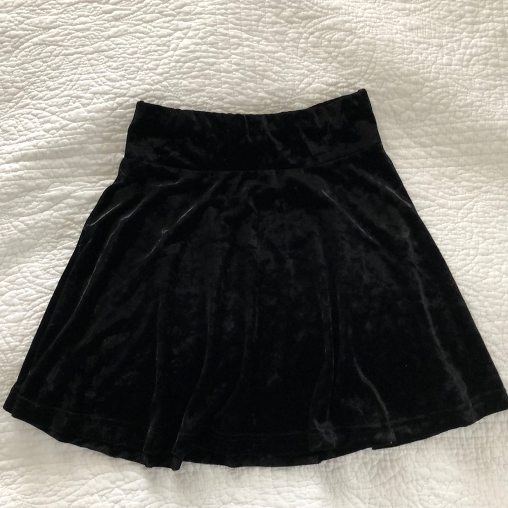 Twenty One: Black Velvet Skirt